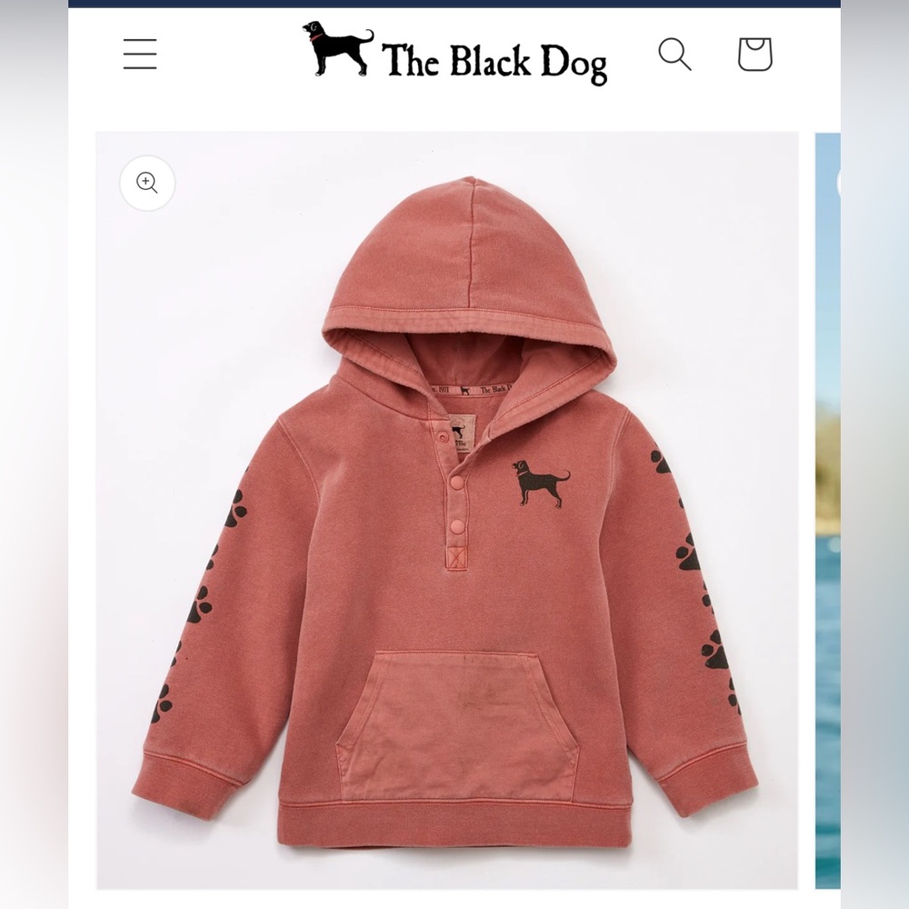 Black Dog Lil Kids Classic Hoodie Sweatshirt: Size 18 months